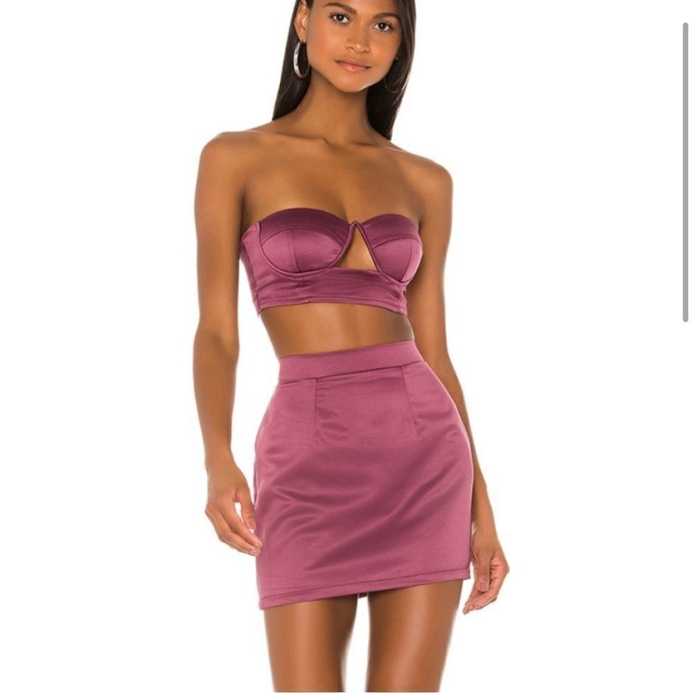 NWT Revolve x superdown kiara bustier top in Dark Mauve | Size S *top only*